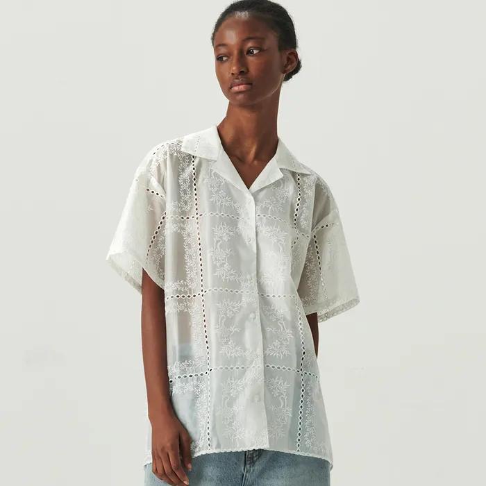 [19차] See-Through Lace Shirt - Ivory