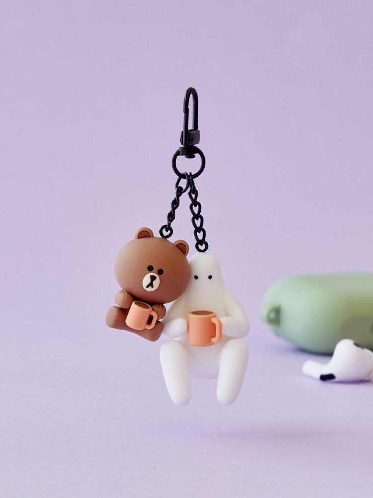 라인프렌즈 브라운 미스터두낫띵 피규어 키링