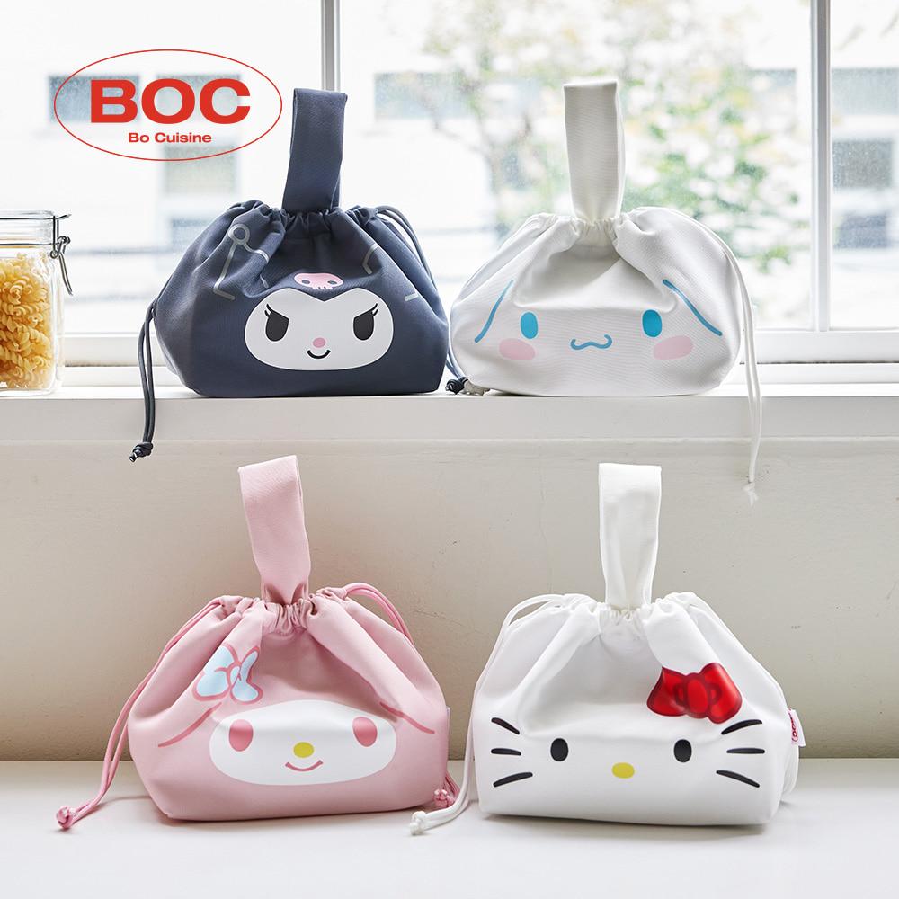 [보퀴진] 산리오 캐릭터즈 피크닉 보온 보냉 도시락 런치 토트백