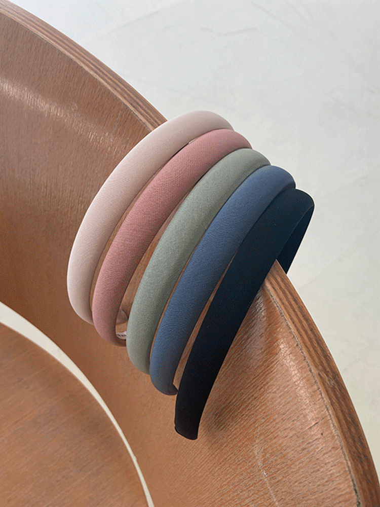 [made] 1.5cm 듀올 매트새틴 헤어밴드 5colors / handmade