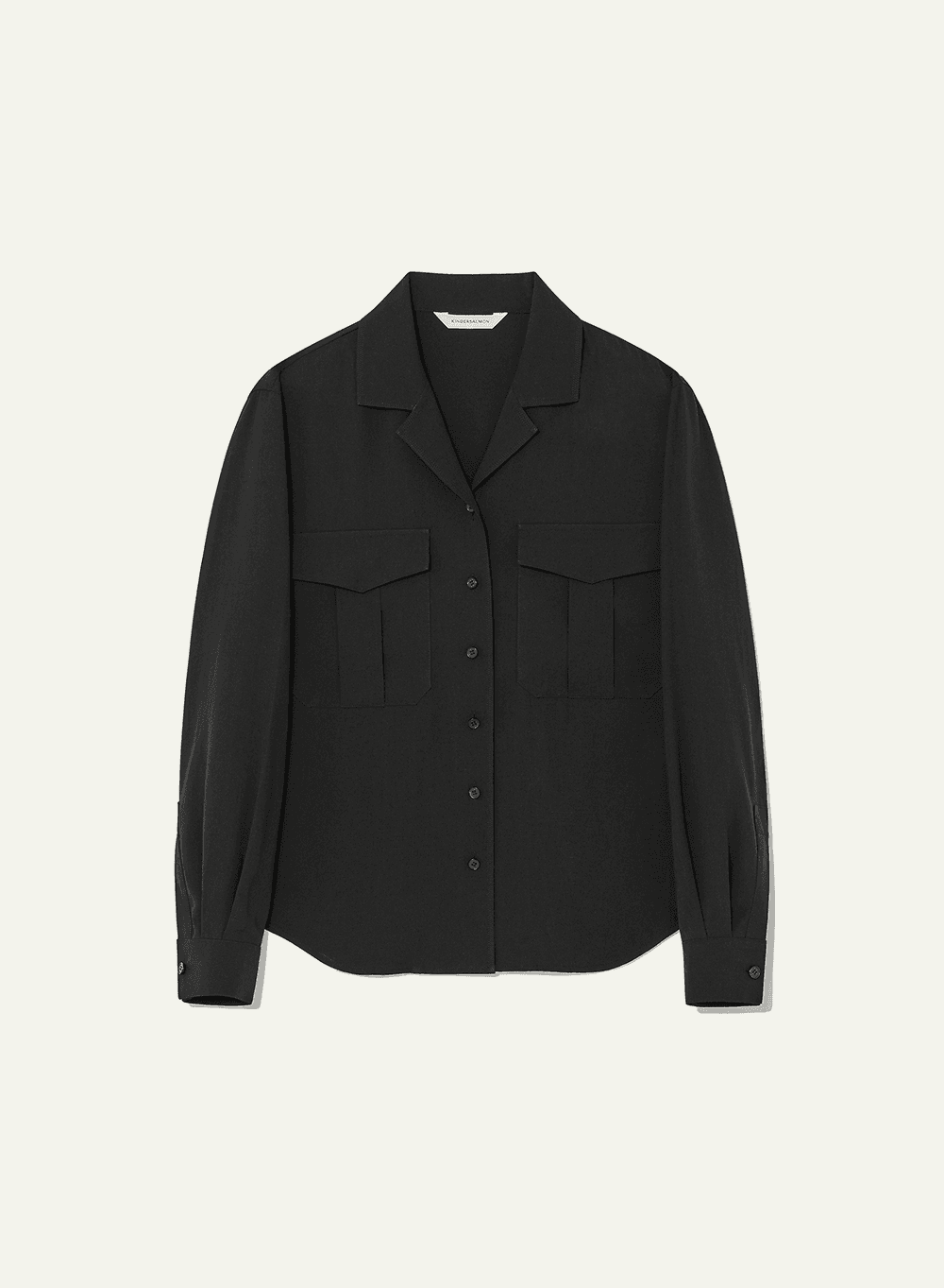 Linen Collar Shirt Black