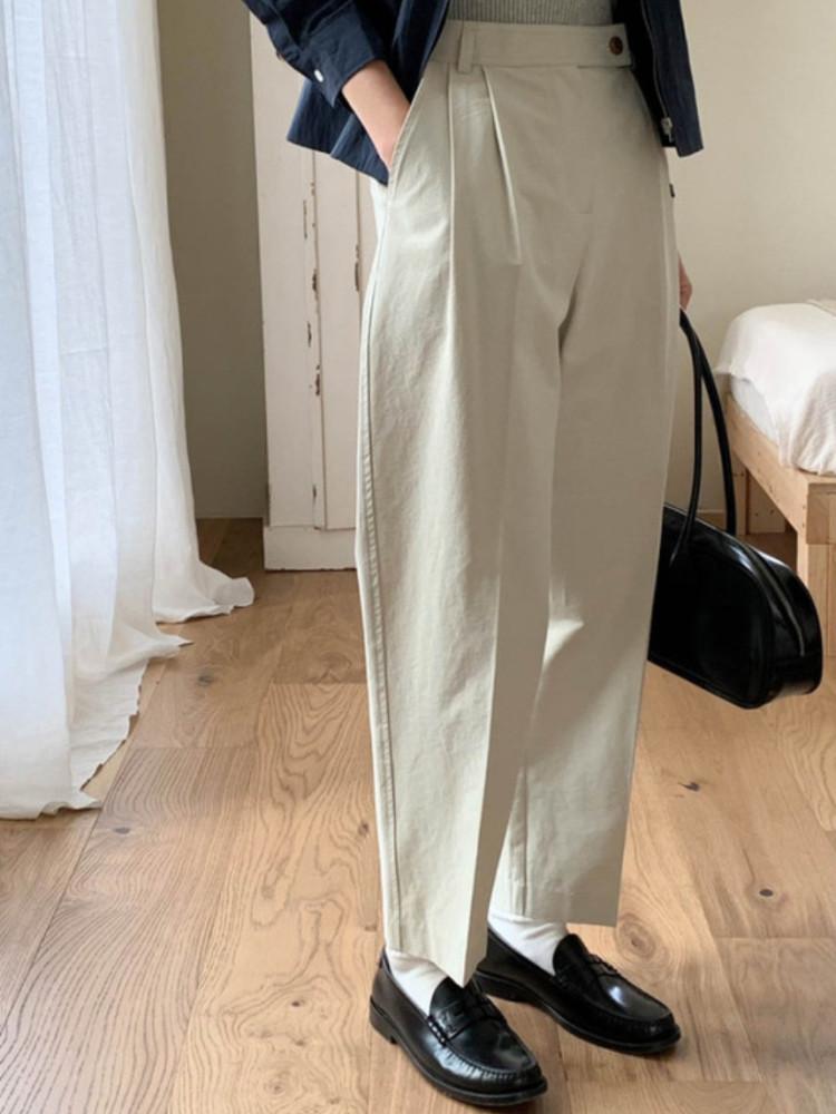 [아이보리S 당일출고]시그니처 유니 코튼 팬츠 3col : 엔아이슬리 NICELY