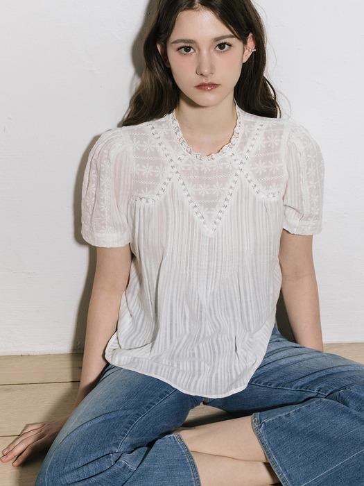 [New 컬러추가] Letter White Blouse