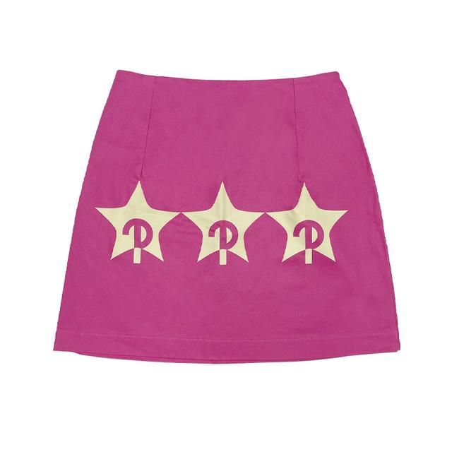 SYMBOL PRINTING MINI SKIRT_PINK