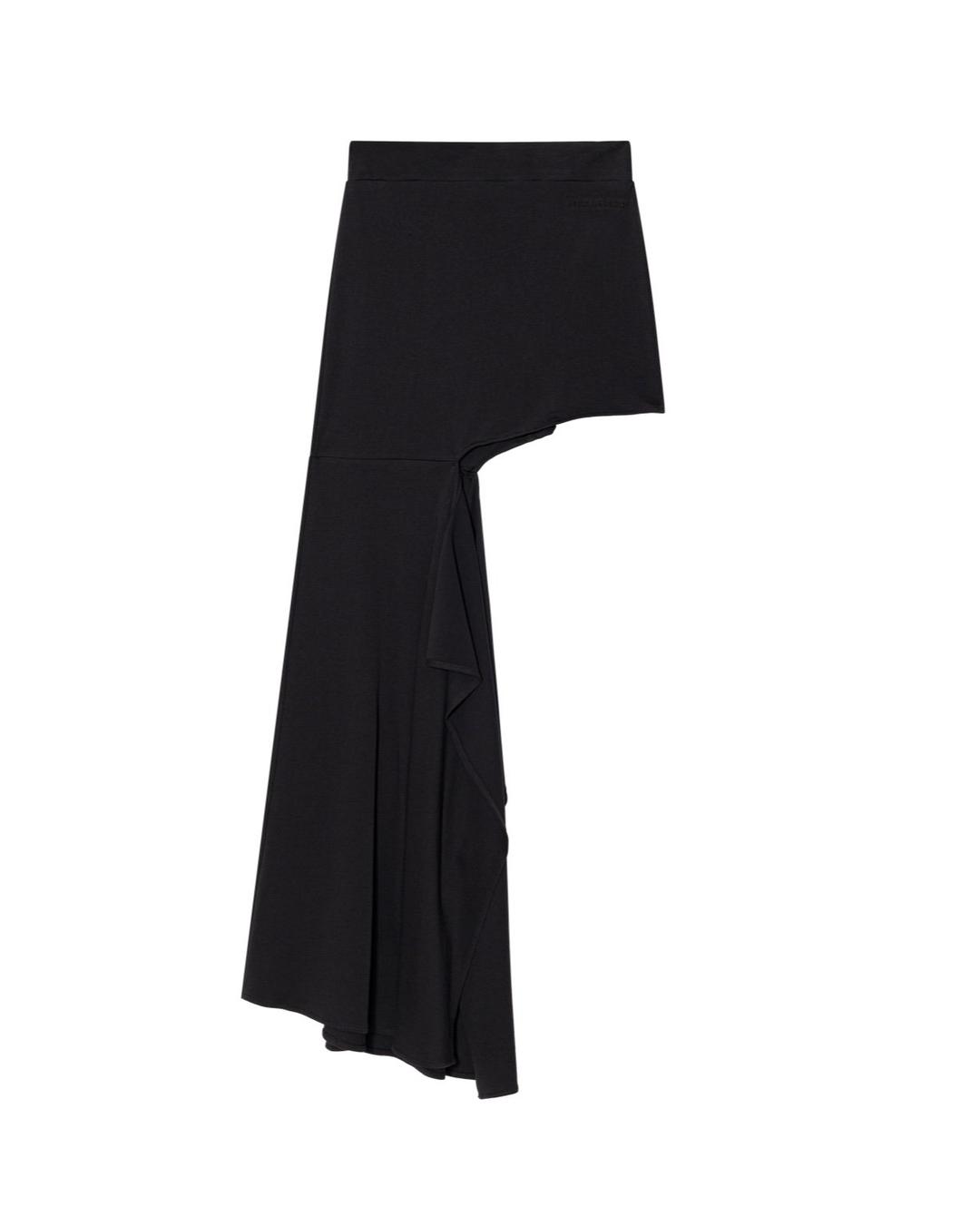 UNEVEN CUT SKIRT BLACK