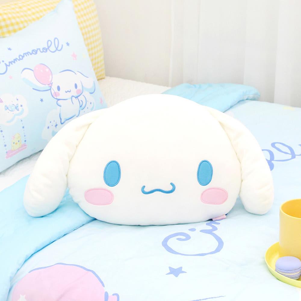 산리오 시나모롤 얼굴 인형 쿠션 봉제 침실 쇼파 캐릭터 인테리어