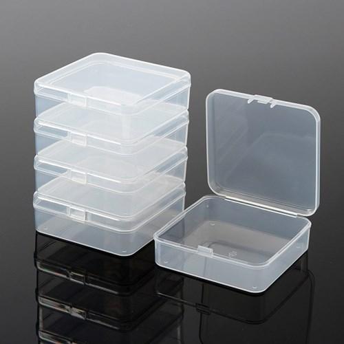 투명 플라스틱 미니 수납케이스 5p세트(8.5x8.5cm)