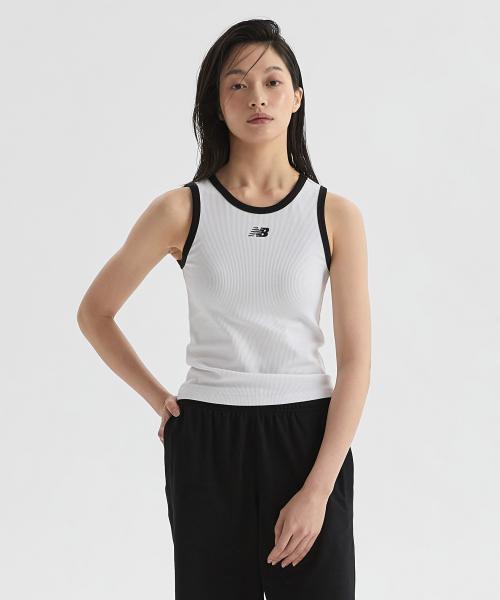 NBNGF2W512 / WOMEN 썸머 골지 나시티 (WHITE)