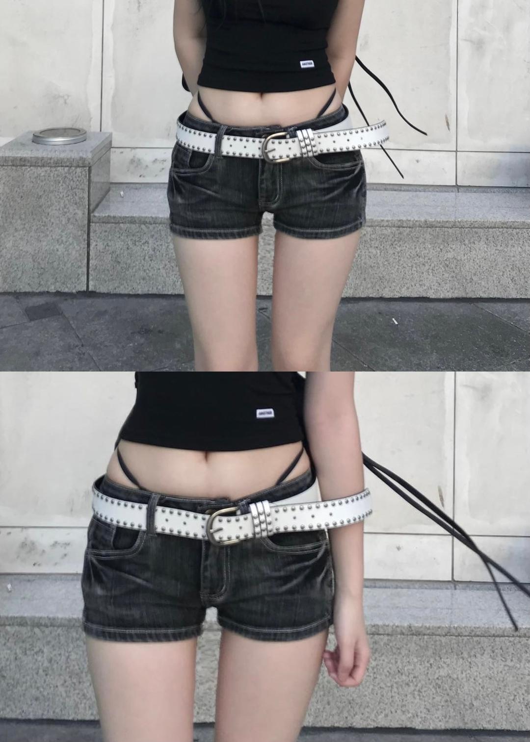쿄이 BACK POCKET WASHING LOW SHORTS
