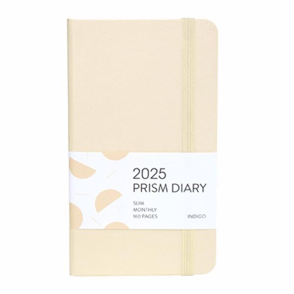 인디고 다이어리 2025 프리즘 슬림 먼슬리 스케줄러 (날짜형 수첩형 월간) 바닐라