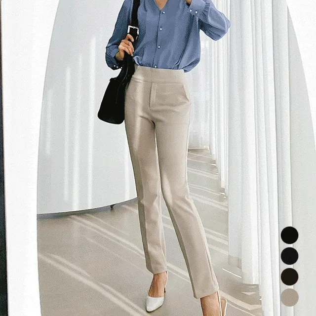 [재구매BEST/뱃살잡는슬랙스] 봄 신상 고퀄 쫀쫀 매직 스판 몸매 보정 슬림 일자 슬랙스 / 하이웨스트 사방스판 밴딩 바지 골프 뱃살 커버 빅사이즈 팬츠