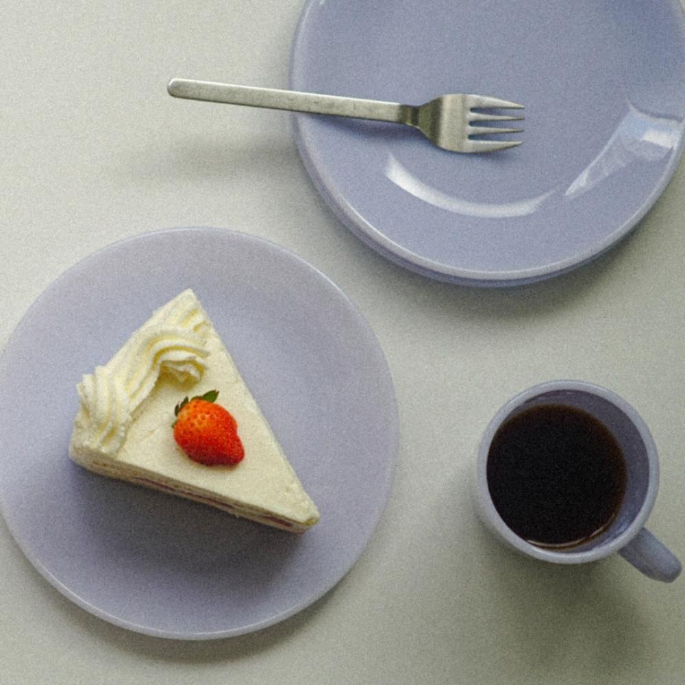 [언스] 베이직 밀크글라스 7인치 플레이트 라일락