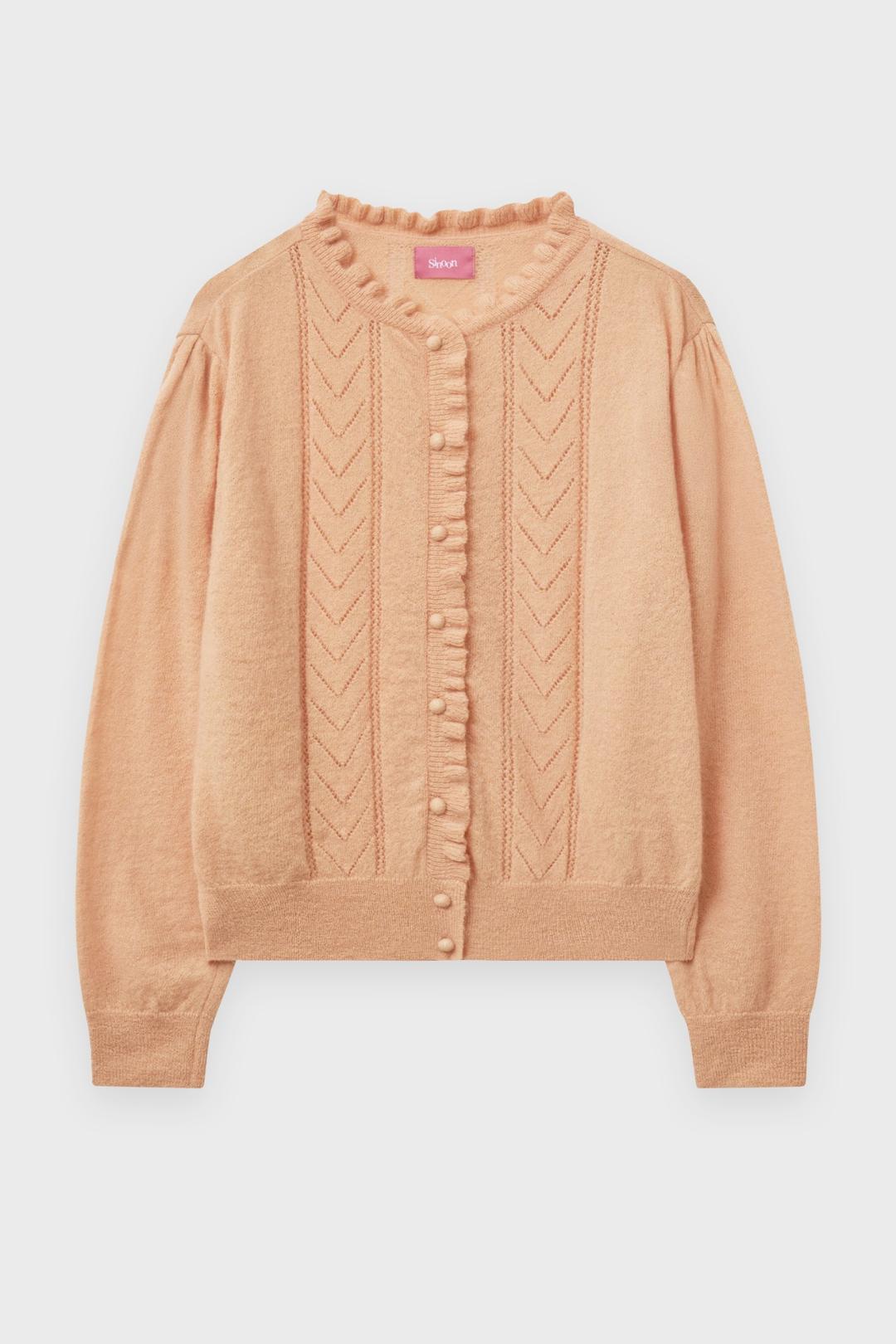 SN Ruffle Punching Cardigan (Apricot)