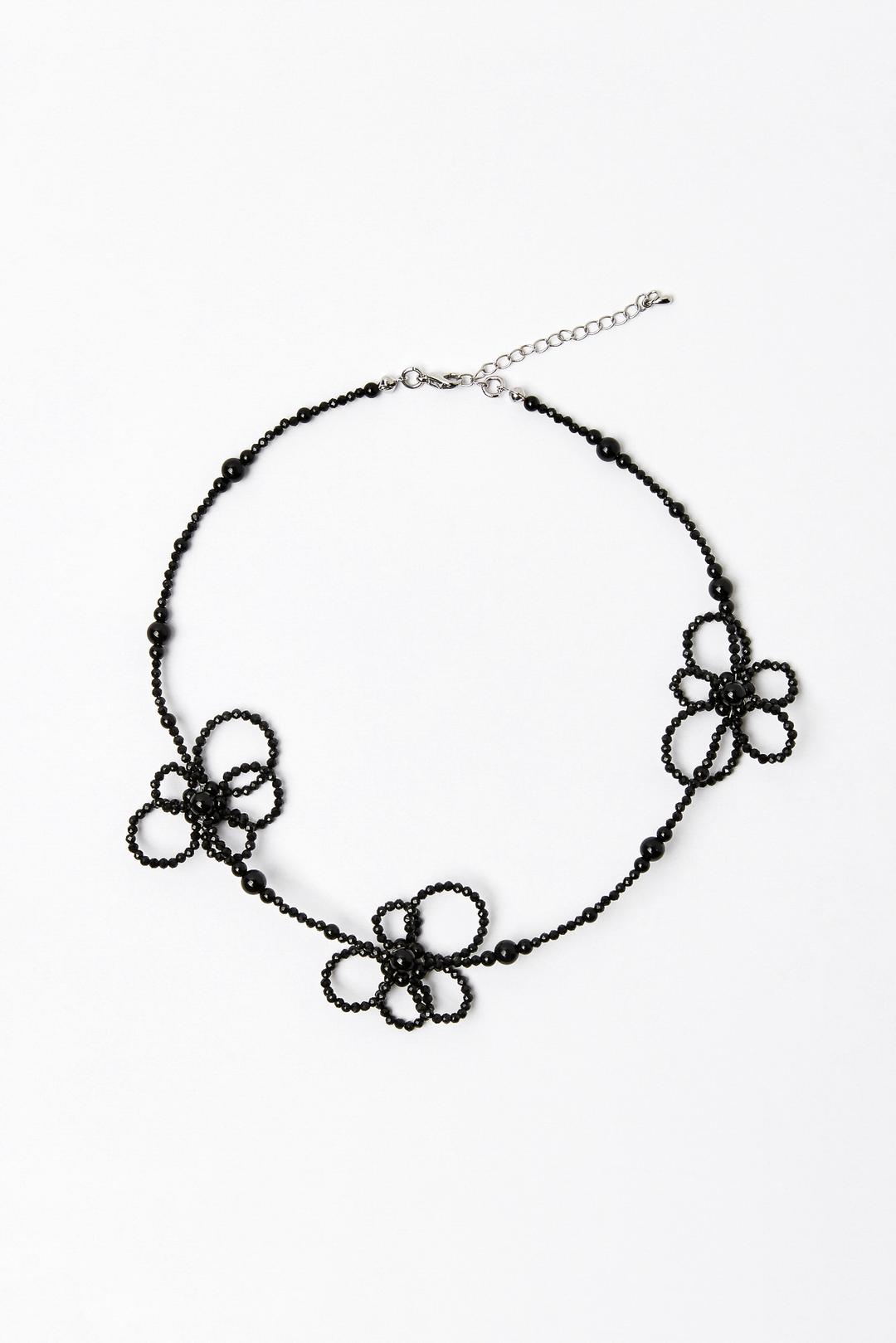 [당일발송] Petal Sugar Drop Necklace *Black