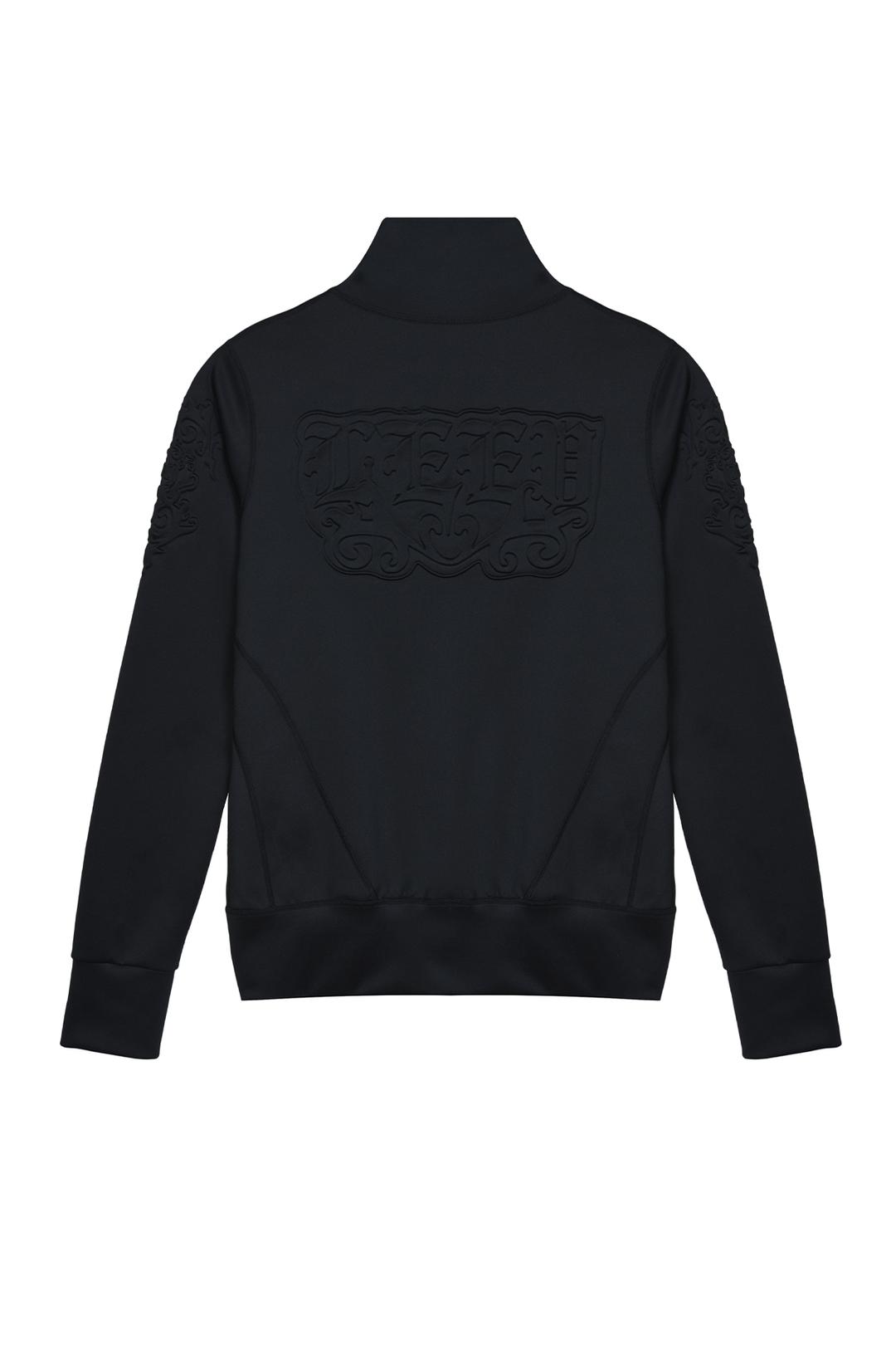 LOGO PATCH ZIP-UP BLACK