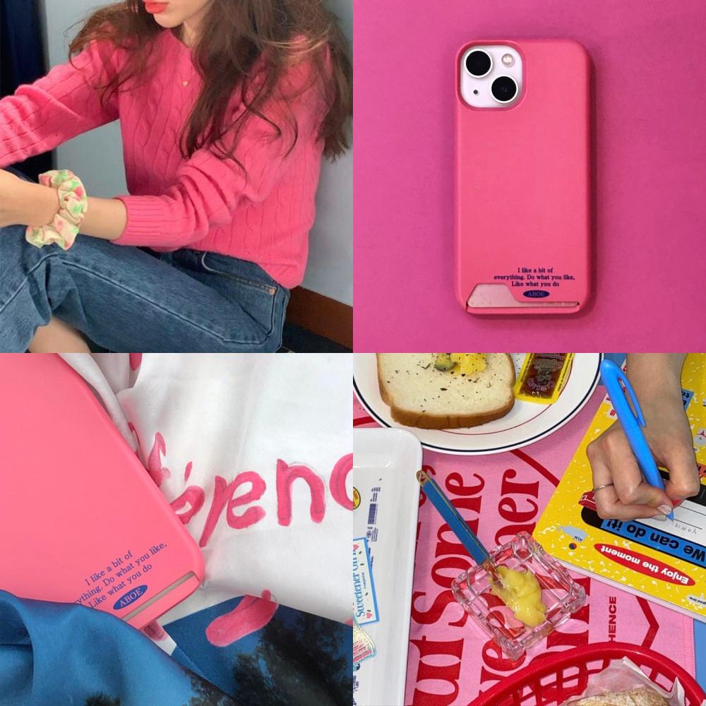 ABOE l 아비오에 핑크 카드 하드케이스