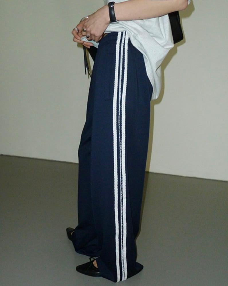 전체당일 / 108Pound 108파운드 레이스 트랙 팬츠 와이드 밴딩 2colors