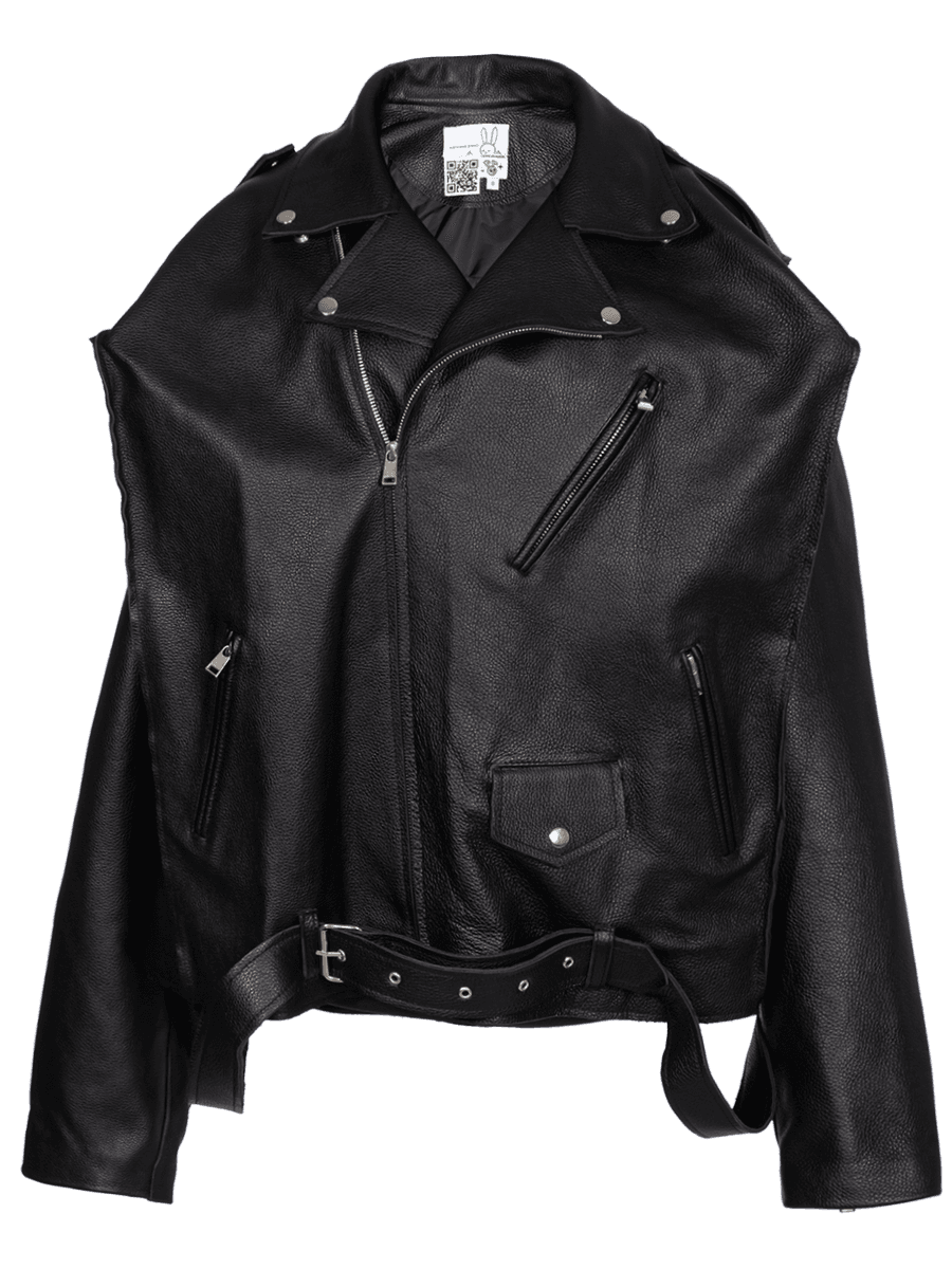 Biker Leather Box Jacket