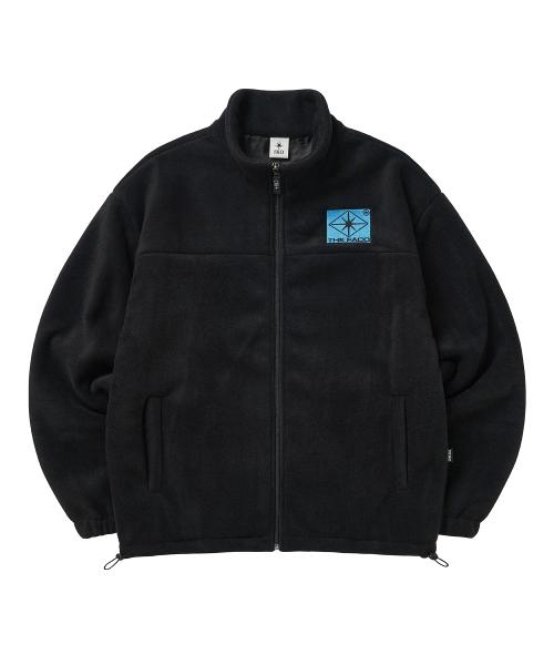 LOZENGE LOGO FLEECE ZIPUP BLACK
