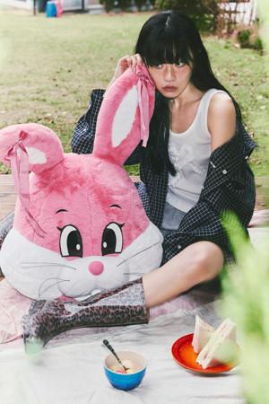 Chouetties by LUCKY CHOUETTE_Ribbon Point Sleeveless T-shirt (white)