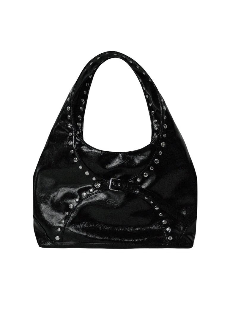 VIPER CURVE STUD BUCKLE SHOULDER BAG 바이퍼 커브 스터드 버클 숄더백