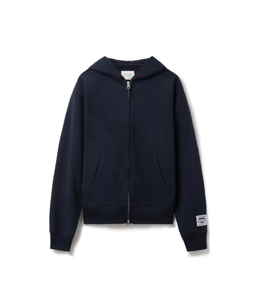 Vintage Label Zip-up Hoodie Navy