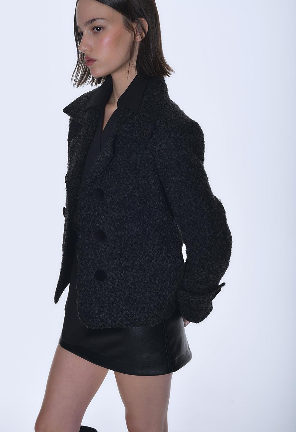 RN SUSTAINABLE ALPACA BLEND WOOL JACKET (DARK GREY)