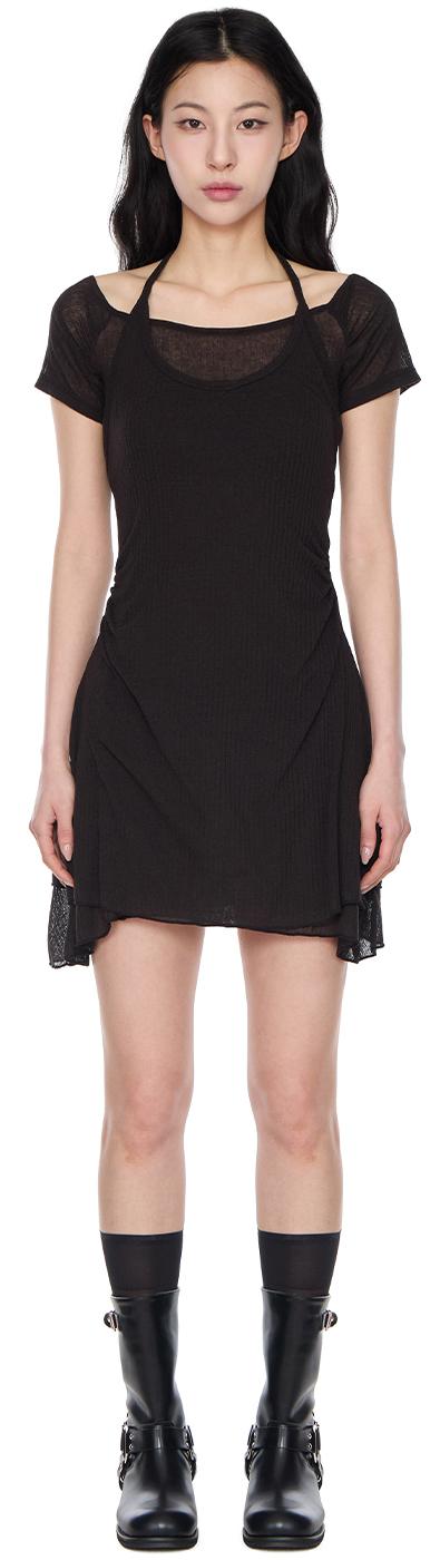 포르테나 베닌 홀터 쇼트 드레스