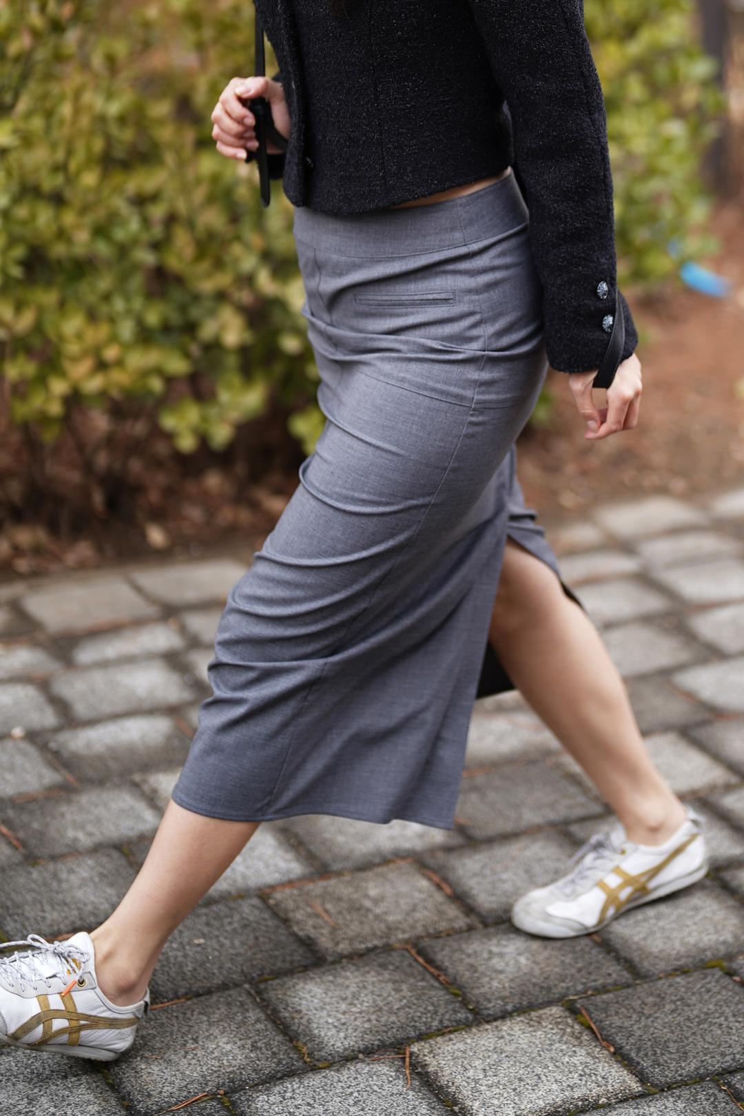 Ankle Skirt(Grey)