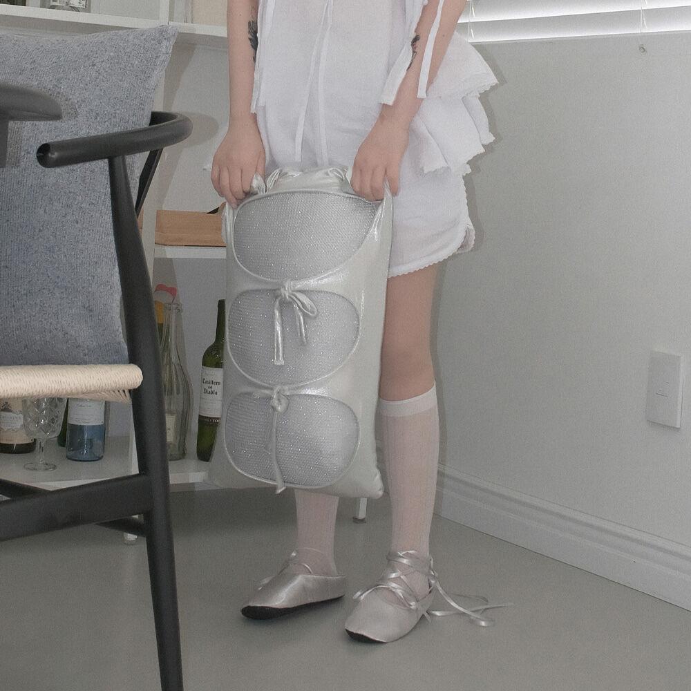 Silver Ribbon Cushion(솜포함)