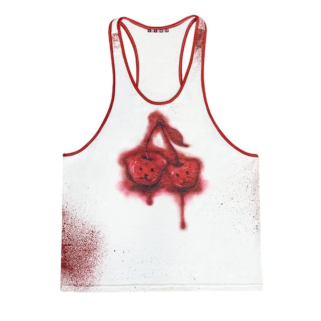 CFIERCE 씨피어스 체리 베어 탱크 탑 CHERRY BEAR TANK TOP 뉴진스 해린 잼버리 티셔츠