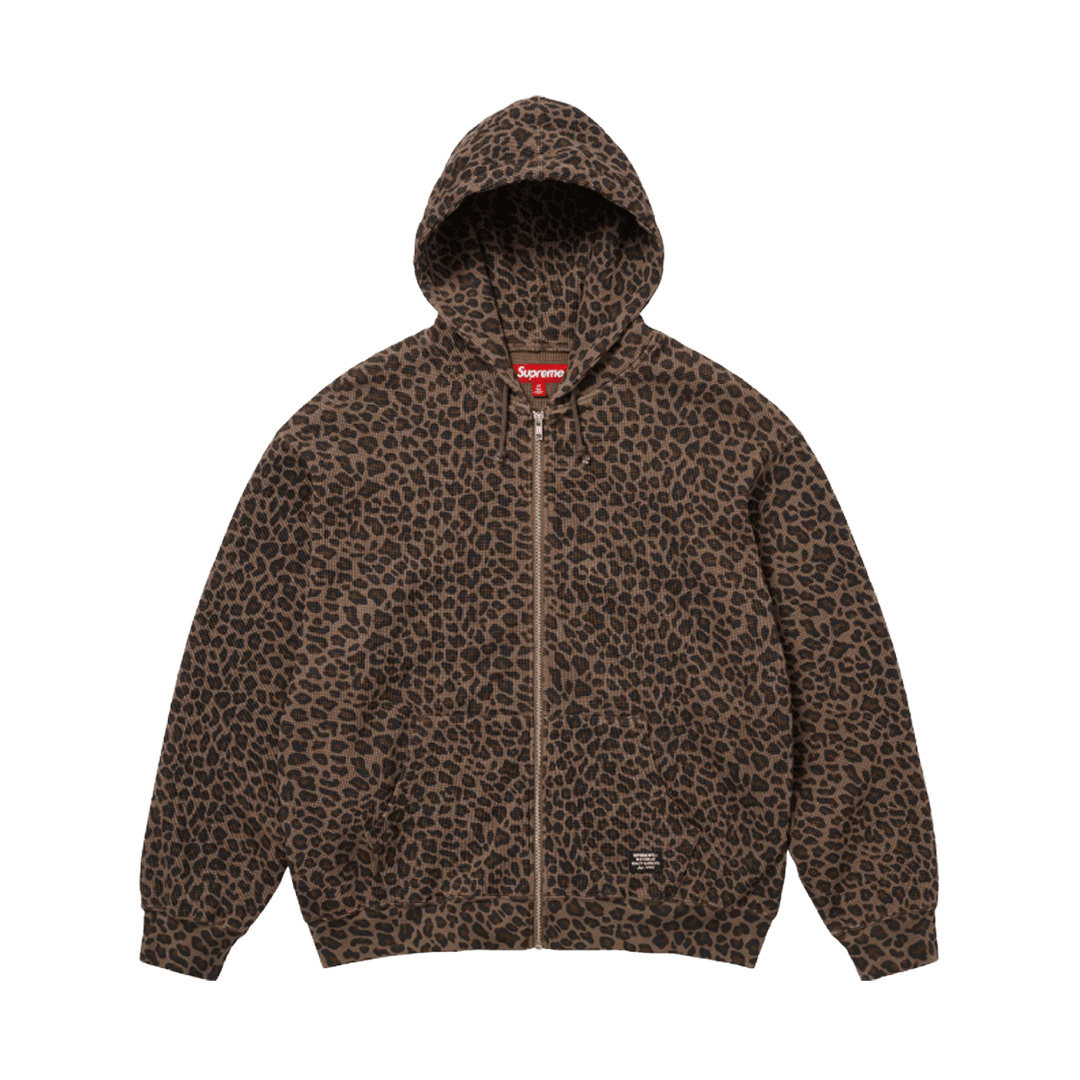 Supreme Thermal Hooded Zip Up Leopard - 25SS