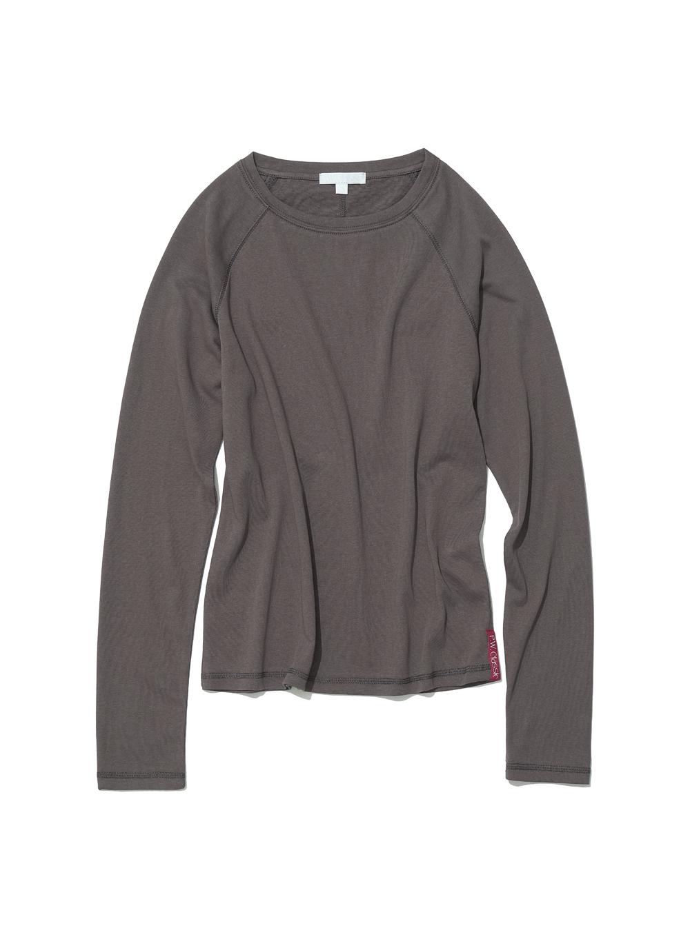 [WOMEN] PWC SEMI-SHEERED LONG SLEEVE TEE_CHARCOAL