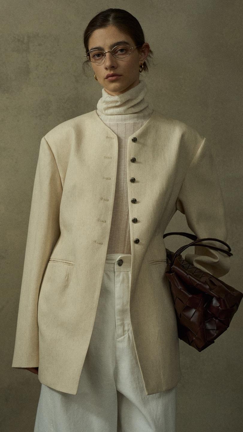 허니 블레이져 클래식 버튼 자켓