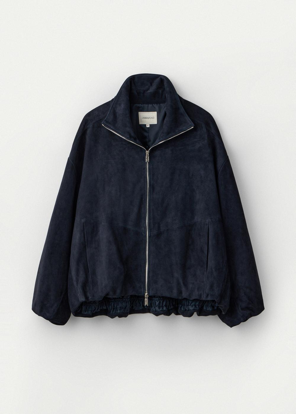 Italian Goat Suede Blouson_Deep Sea