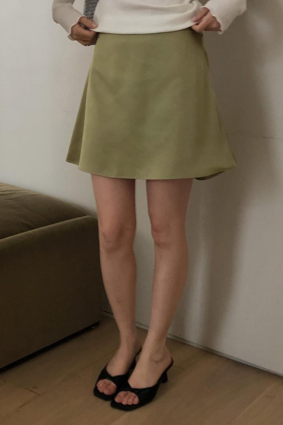 스테디 [여리핏/올리브] 은아 새틴스커트 미니스커트 스커트 (4colors)