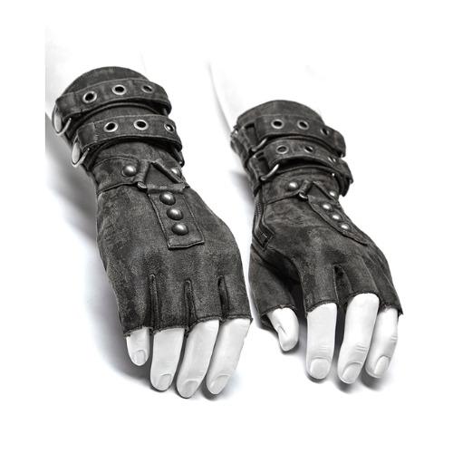 [펑크레이브] PUNK RAVE WS252 스팀펑크 웨스트 핑거레스 글로브 암워머 그레이 (남자사이즈)