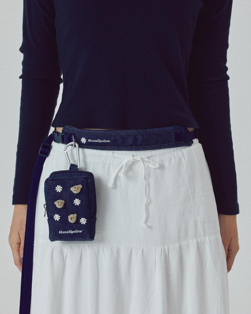 [3차] Denny bear cushioning two ways leash (Blue)