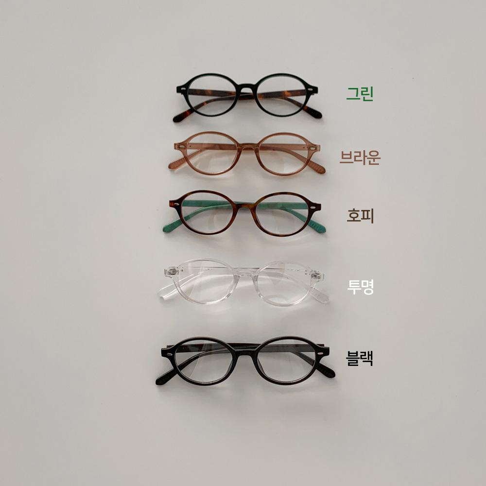 블루씨티 [가을템🤎] 스텝 라운드 뿔테 안경 5color