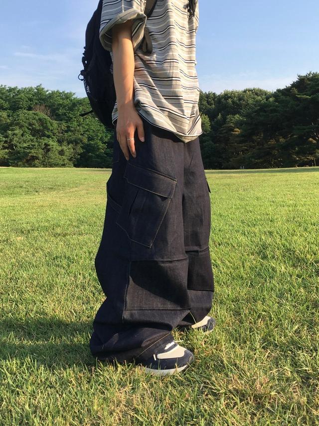 피스 카고 데님 팬츠 -2C