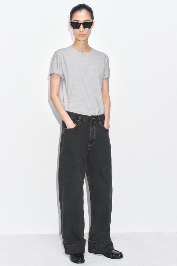 ZW COLLECTION BAGGY MID-WAIST JEANS