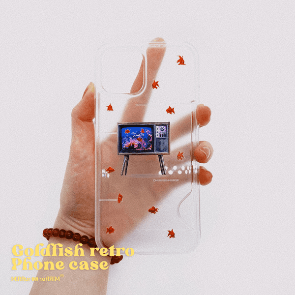금붕어 레트로 TV 어항 폰케이스