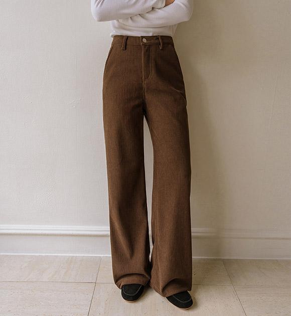 5DA32063JJ_겨울기모 스판골덴 와이드팬츠(숏/기본/롱)