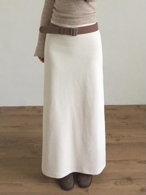 기모 맥시 스커트