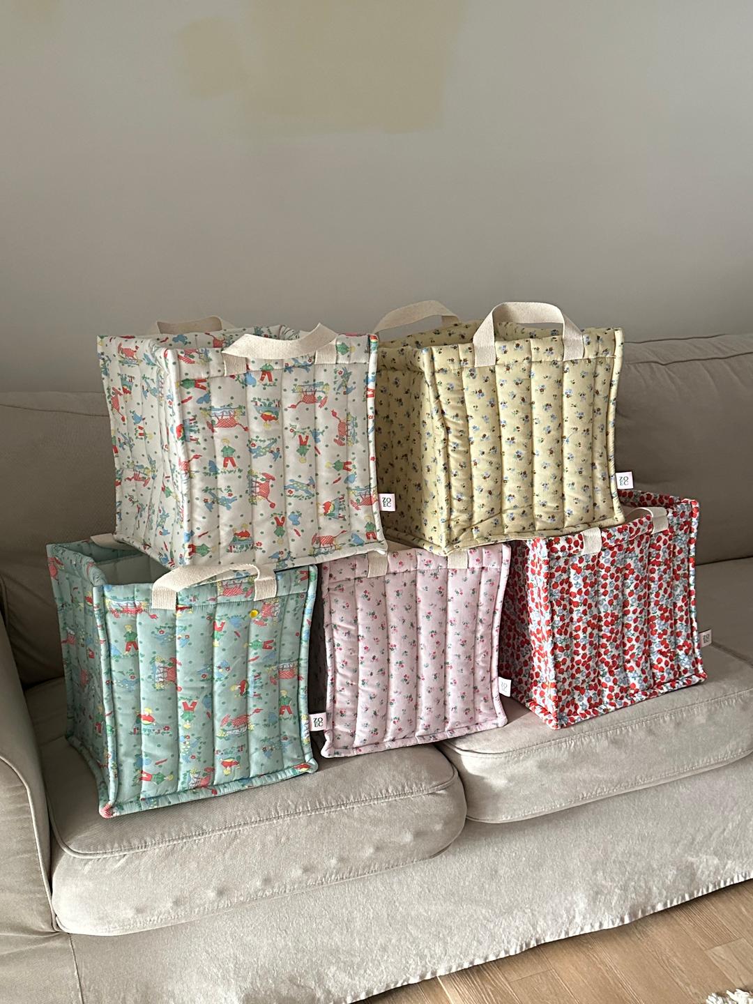 빅 몽실 패브릭 바구니 바스켓 장난감 펜트리 정리함 화분커버