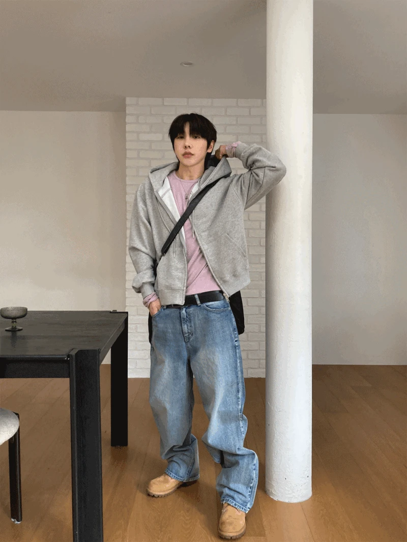 샌디즈 밀크 세미 와이드 진