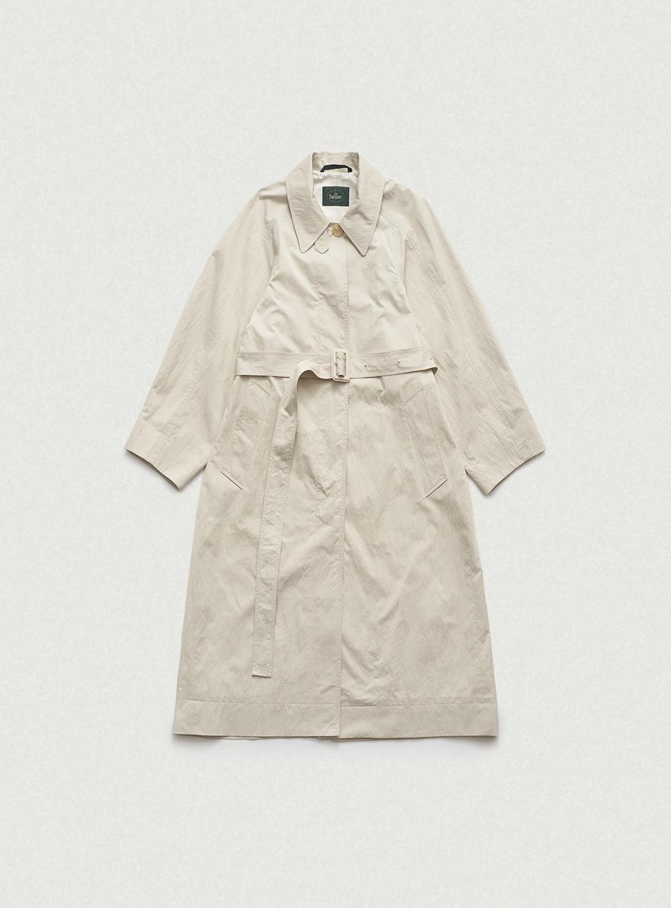 Beige Pale Cotton Loose Trench Coat [3월 말 순차 배송]