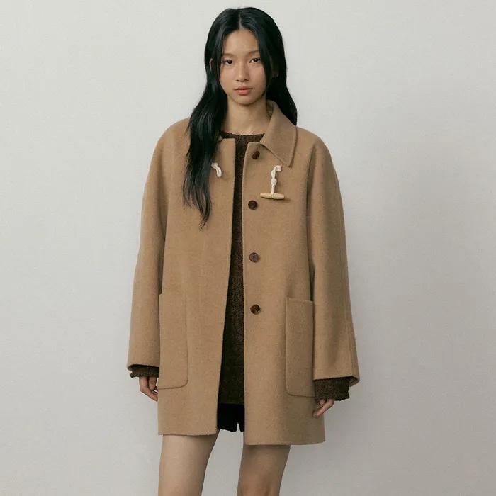 handmade half toggle coat-camel