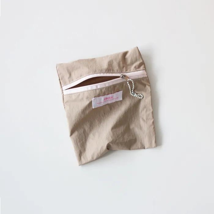 book pouch - brown pink