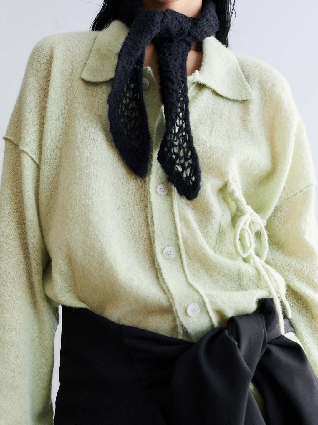 Sasayaki cardigan - S / Soft green